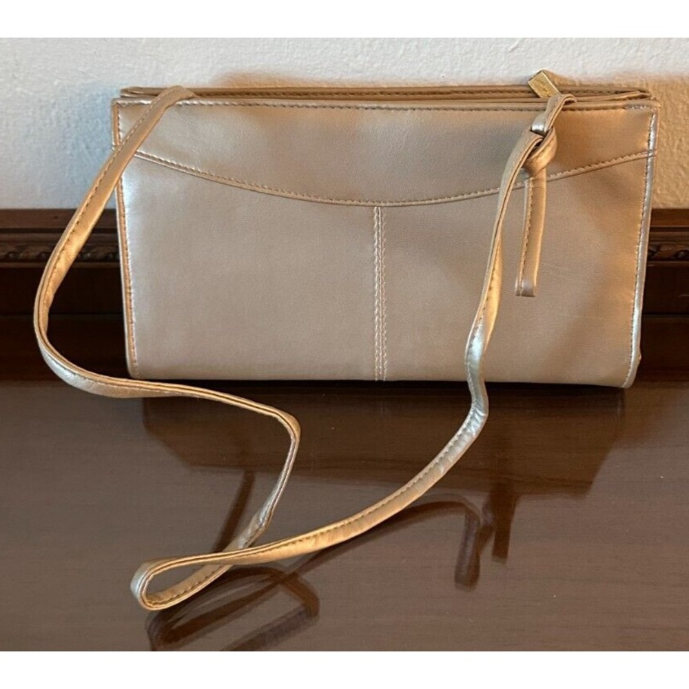 Vitage Bueno Purse Women's Gold Patent Leather Handbag Crossbody Convertible